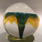 Large Glass Eye Studio Ges Art Glass Paperweight Faceted Dichroic Flower