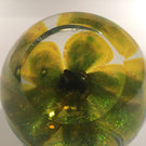 Large Glass Eye Studio Ges Art Glass Paperweight Faceted Dichroic Flower