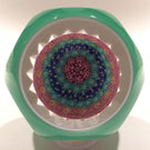 Vintage Baccarat Art Glass Paperweight Double Overlay Millefiori Mushroom