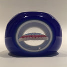 Murano Faceted Double Overlay Concentric Millefiori Art Glass Paperweight