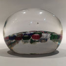 Antique Clichy Art Glass Paperweight 37 Spaced Complex Millefiori With Rose Cane