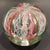 Vintage Murano Art Glass Paperweight Pastel Latticino Aventurine Crown