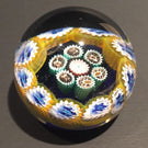 Vintage Miniature Murano Art Glass Paperweight Concentric Millefiori