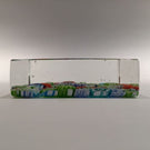 Modern Signed Murano Art Glass Paperweight Close Packed Millefiori Block