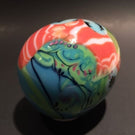 Early Richard Ritter Art Glass Paperweight Murrine & Millefiori Easter Egg