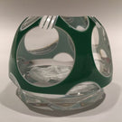 Baccarat Art Glass Paperweight Thomas Paine Sulphide Faceted Double Overlay