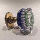 Vintage Perthshire Art Glass Millefiori Paperweight Drawer Pull Scalloped Edge