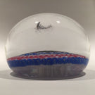 Damaged Modern Baccarat Art Glass Paperweight Griddle Silhouette Millefiori