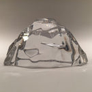 Vintage Val St Lambert Art Glass Paperweight Faceted Crystal Mountain Sculpture