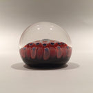 Miniature Strathearn Art Glass Paperweight Concentric Millefiori Brown Ground