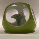Vintage Saint Louis Art Glass Paperweight Double Overlay Millefiori Mushroom