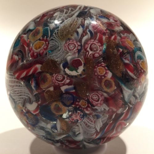 Rare Pietro Bigaglia Art Glass Paperweight Complex Franchini Millefiori Scramble