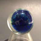 Handmade Al Janelle Art Glass Marble Lampworked Yellow Flower Marble