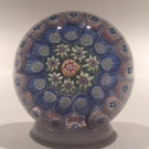 Vintage Strathearn Miniature Concentric Pastel Colored Millefiori On Blue Ground