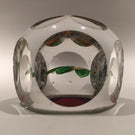 Antique St Louis Art Glass Paperweight Multifaceted Millefiori Nosegay Bouquet