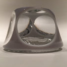 Vintage Baccarat Art Glass Paperweight Robert E Lee large Sulphide Gray Overlay