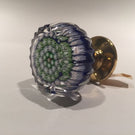 Vintage Perthshire Art Glass Millefiori Paperweight Drawer Pull Scalloped Edge