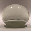 Early Chinese White Ground Art Glass Paperweight Hand Painted Floral Scene