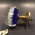 Vintage Perthshire Art Glass Millefiori Paperweight Drawer Pull Scalloped Edge