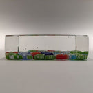 Modern Signed Murano Art Glass Paperweight Close Packed Millefiori Block