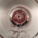 Set Of 6 Antique Art Glass Cordial Wine Glasses W/ Red & White Air Twist Stem