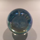 Signed Mt. St. Helens Ash MSH Art Glass Paperweight Purple Iridescent Egg