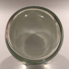 Early Chinese White Ground Art Glass Paperweight Hand Painted Floral Scene