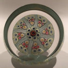 Vintage Upright Strathearn Art Glass Paperweight 8 Spoke Millefiori Twists