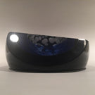 Signed Paul Harrie Art Glass Paperweight Faceted Concentric Rings Disk Sculpture