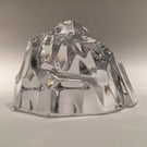 Vintage Val St Lambert Art Glass Paperweight Faceted Crystal Mountain Sculpture