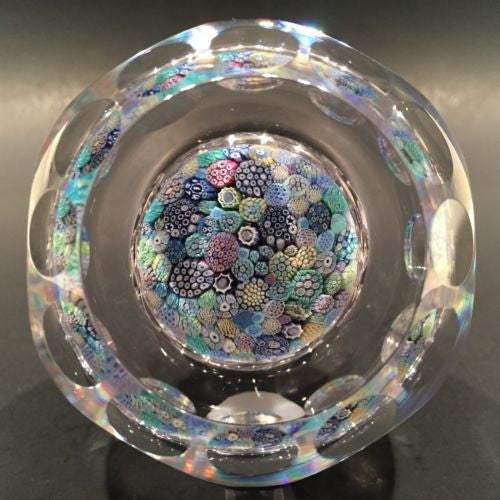 Large Whitefriars complex closepack multifaceted Art Glass Paperweight c. 1974