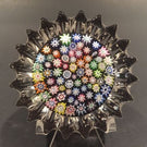 Peter Mcdougall Scalloped Art Glass Paperweight Close Packed Millefiori