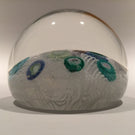 Vintage Strathearn Art Glass Paperweight Spaced Millefiori on Upset Muslin