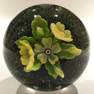 Selkirk Peter Holmes Art Glass Paperweight 3D Floral Lampwork - "Primrose"