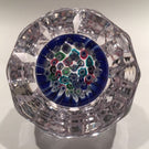 Vintage Whitefriars Art Glass Paperweight Closepacked Millefiori Complex Faceted