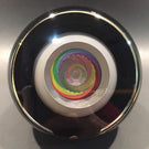 Huge Signed Paul Harrie Art Glass Paperweight Rainbow "Saturn Series"