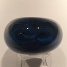 Rare Michael O'keefe Art Glass Paperweight Opalescent Ruffles In Blue