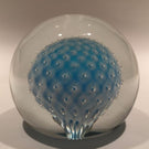 Large Murano Art Glass Paperweight Encased Sphere w/ Control Bubbles