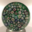 Rare Antique Riedel Art Glass Paperweight Close Packed Complex Millefiori