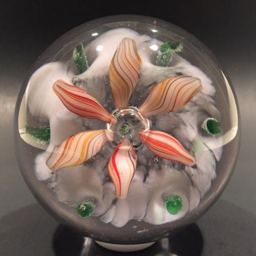 Vintage American Art Glass Paperweight Degenhart? Fountain flower