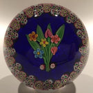 Vintage Paul Ysart Art Glass Paperweight lamp worked bouquet millefiori Garland