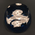 Vintage Cristal D’Albert Faceted Art Glass Paperweight Gustaf VI Adolf Sulphide