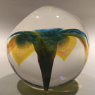 Large Glass Eye Studio Ges Art Glass Paperweight Faceted Dichroic Flower