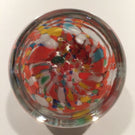 Early Murano Art Glass Paperweight Close Packed Complex Millefiori With Twists