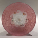 Large Perthshire Art Glass Paperweight Style Millefiori Pink & White Flower Vase