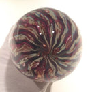 Signed 6" Satava Art Glass paperweight Purple Ribbed Jellyfish Sculpture