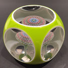 Vintage Saint Louis Art Glass Paperweight Double Overlay Millefiori Mushroom