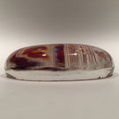 Rare Antique Baccarat Art Glass Paperweight Etched Eiffel Tower Amber Flash