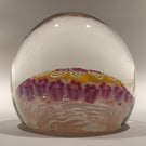 Vintage Murano Art Glass Paperweight Concentric Millefiori On White