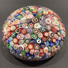 Huge Antique Baccarat Art Glass Paperweight Complex Closepacked Millefiori